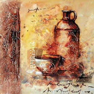 Textured Utensils oil painting